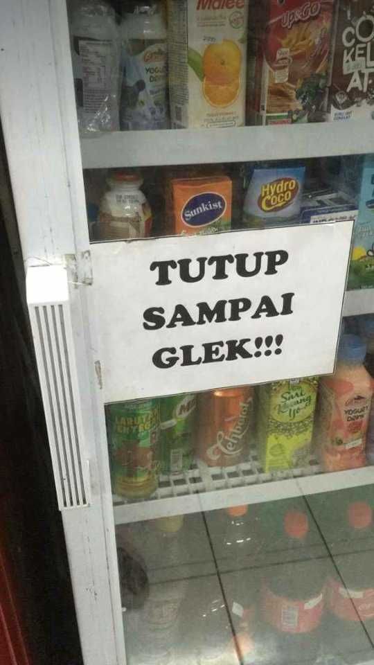 3 Pemberitahuan Yang Cukup Spesifik Dari Pemilik Warung